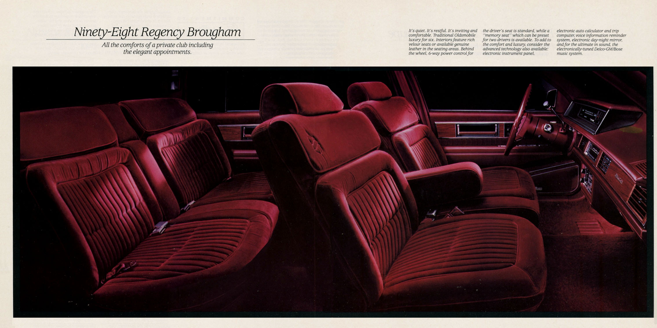 1985 Oldsmobile 98 Regency Canadian Brochure Page 3